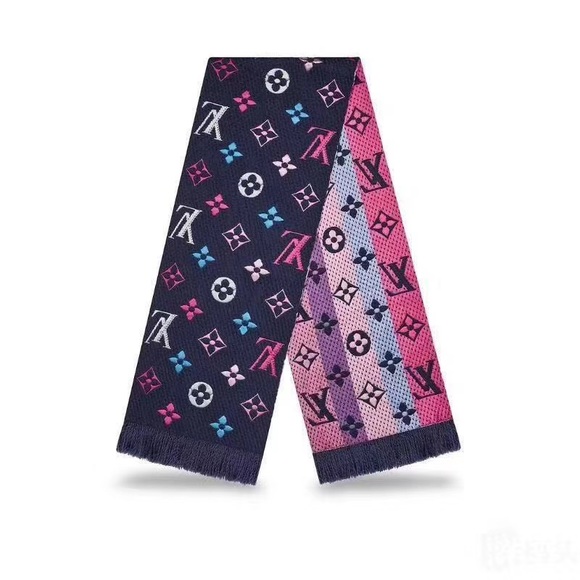 Louis Vuitton, Accessories, Louis Vuitton Logomania Rainbow Wool Scarf